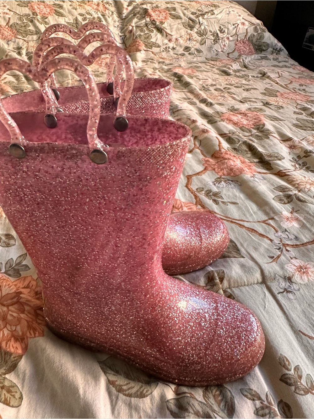 Western chief sparkly Glitter Rain Boots - Pink kids size 12 - Picture 10 of 10
